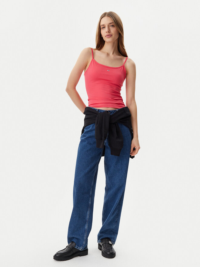 Tommy Jeans Tommy Jeans Felső Essential DW0DW20675 Rózsaszín Slim Fit