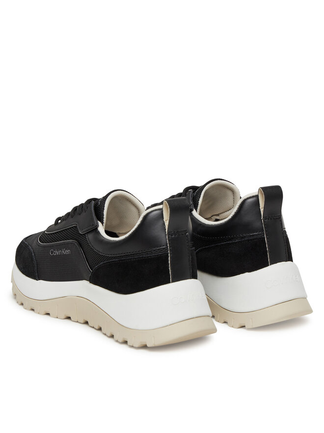 Calvin Klein Αθλητικά Calvin Klein Runner Lace Up Mesh Mix HW0HW02487 Μαύρο