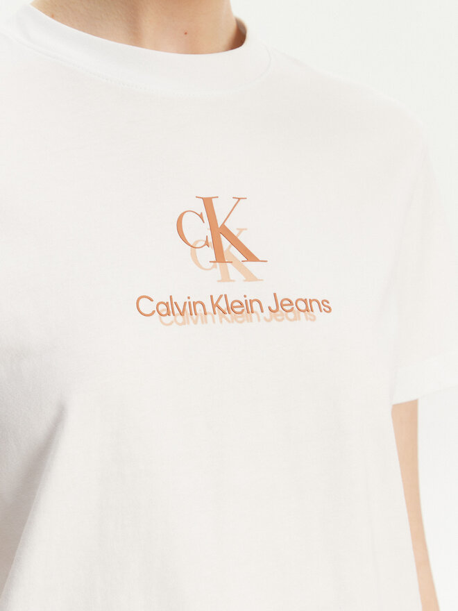 Calvin Klein Jeans Calvin Klein Jeans Camiseta Shadow Graphic J20J225545 Blanco Regular Fit