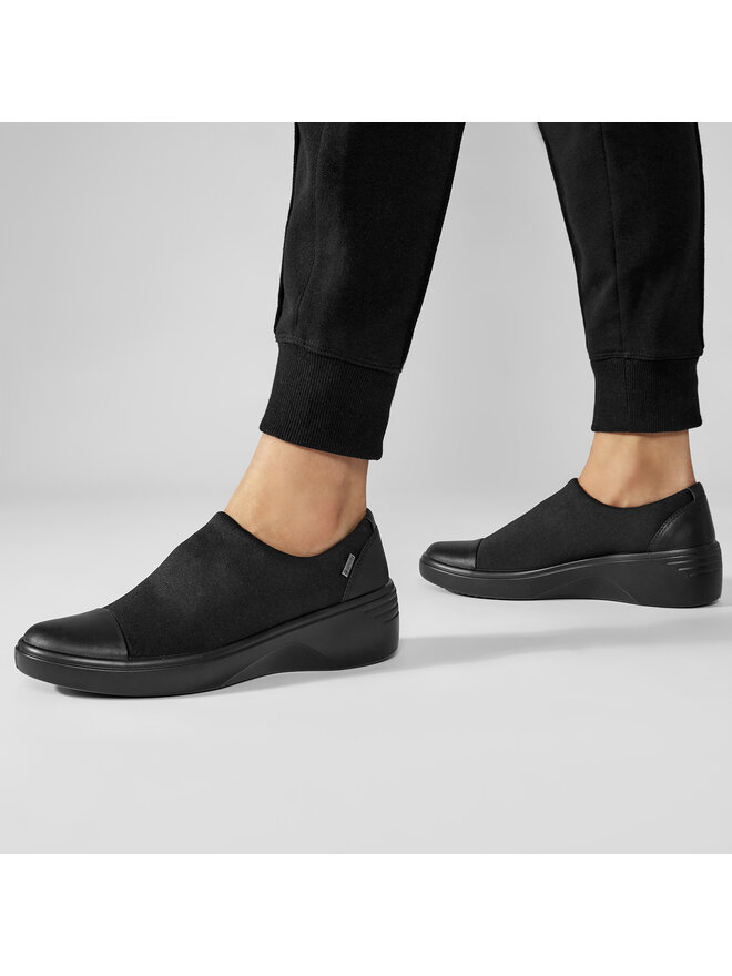 Półbuty ECCO Soft 7 Wedge W GORE-TEX 47091351052 Czarny