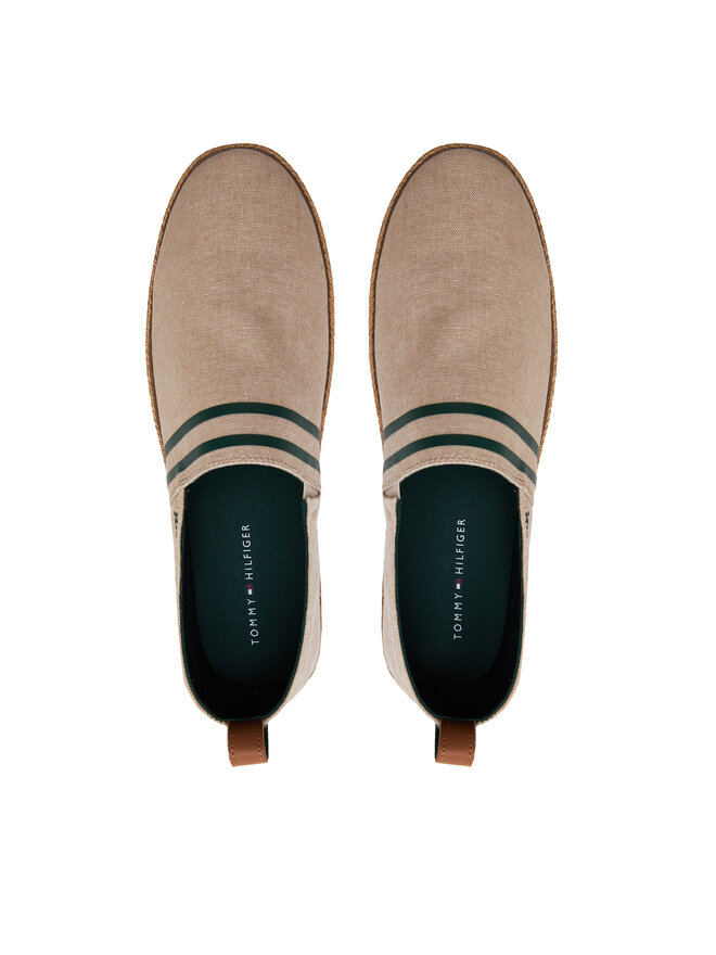 Tommy Hilfiger Espadryle Tommy Hilfiger Hilfiger Espadrille C Chambray FM0FM04982 Beżowy