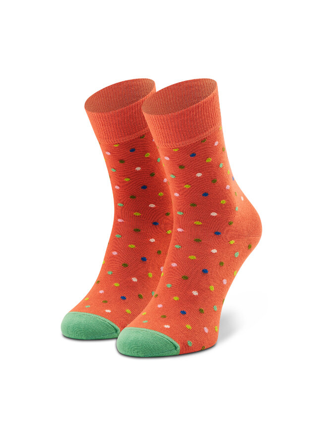 Happy Socks Ponožky Vysoké Unisex Happy Socks DOT13-2700 Oranžová