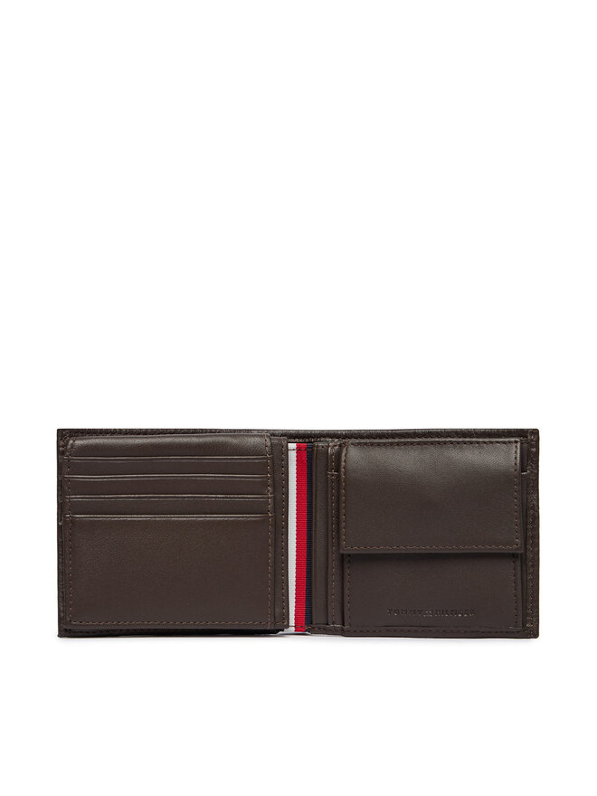 Tommy Hilfiger Geldbörse Tommy Hilfiger Th Corp Cc Flap And Coin AM0AM14780 Dunkelbraun