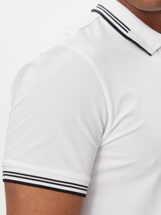 BOSS Boss Polo marškinėliai Paul 50506193 Balta Slim Fit