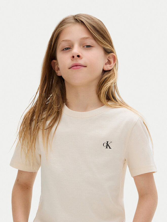 Calvin Klein Jeans Calvin Klein Jeans 2er-Set T-Shirts Monologo IB0IB01093 D Beige Regular Fit