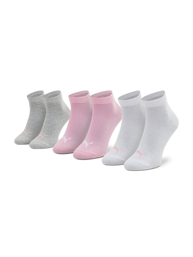 Puma 3 sieviešu zemo zeķu pāru komplekts Puma Quarter 906978 08 Rozā