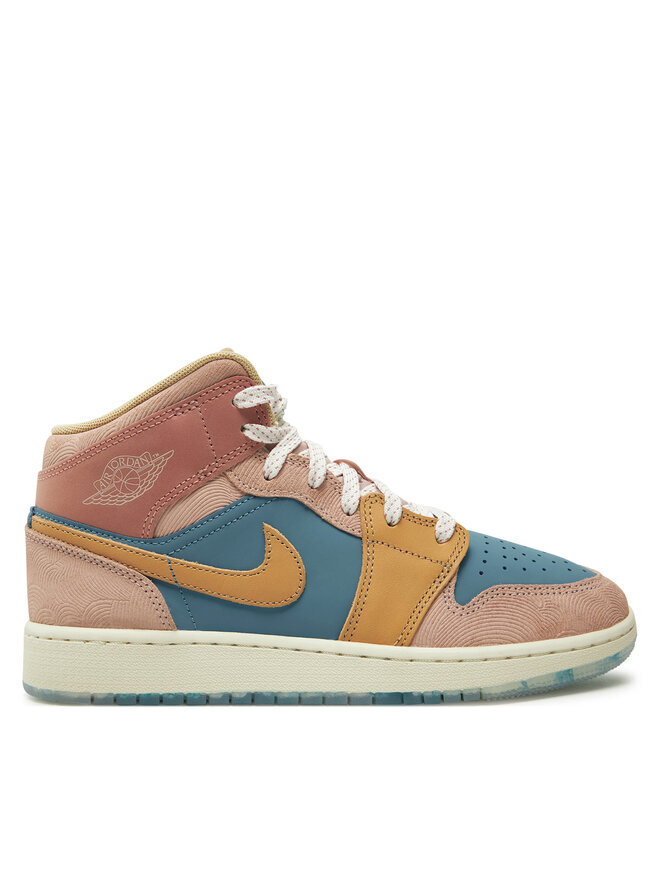 Sneakers Nike Air Jordan 1 Mid Ss GS FN7452 400 Rose chaussures