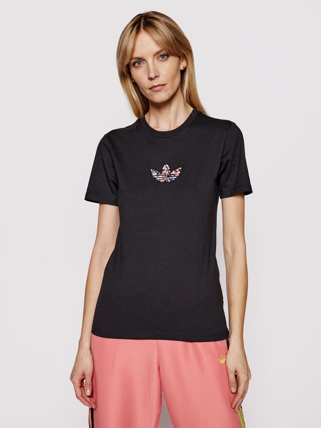 adidas adidas Marškinėliai GN3043 Juoda Standard Fit