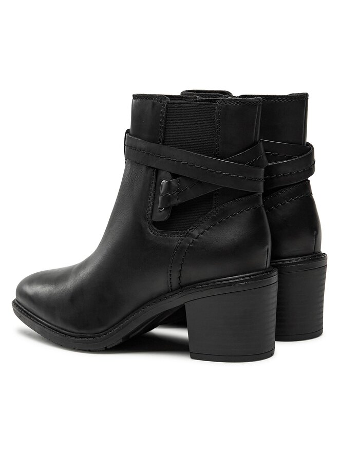 Clarks Polokozačky Clarks Scene Star 261674624 Černá