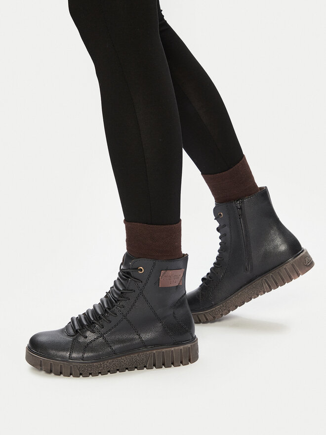 Rieker Schnürschuhe Rieker Y3421-00 Schwarz