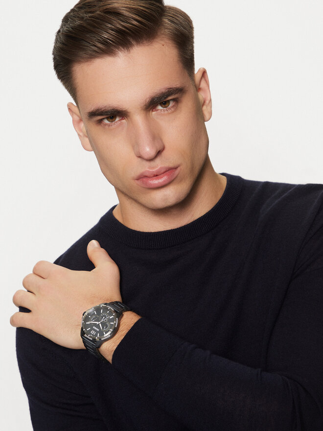 HUGO Ročna ura Hugo Sport 1530194 Mornarsko modra