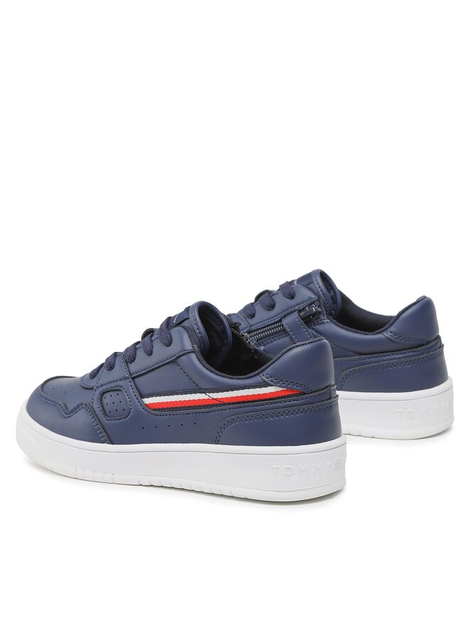 Tommy Hilfiger Сникърси Tommy Hilfiger Stripes Low Cut Lace-Up Sneaker T3X9-32848-1355 S Тъмносин