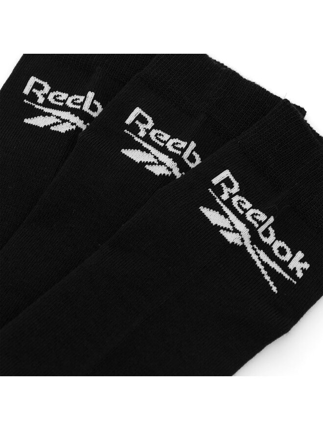 Reebok Set di 3 paia di calzini lunghi unisex Reebok R0429-SS24 (3-pack) Nero