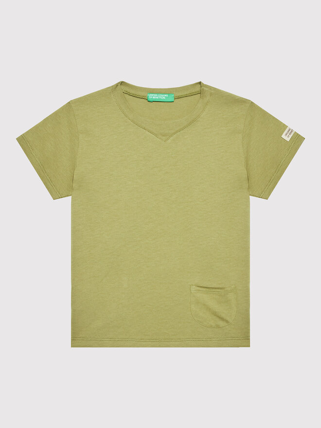 United Colors Of Benetton United Colors Of Benetton Marškinėliai 3I1XG100M Žalia Regular Fit
