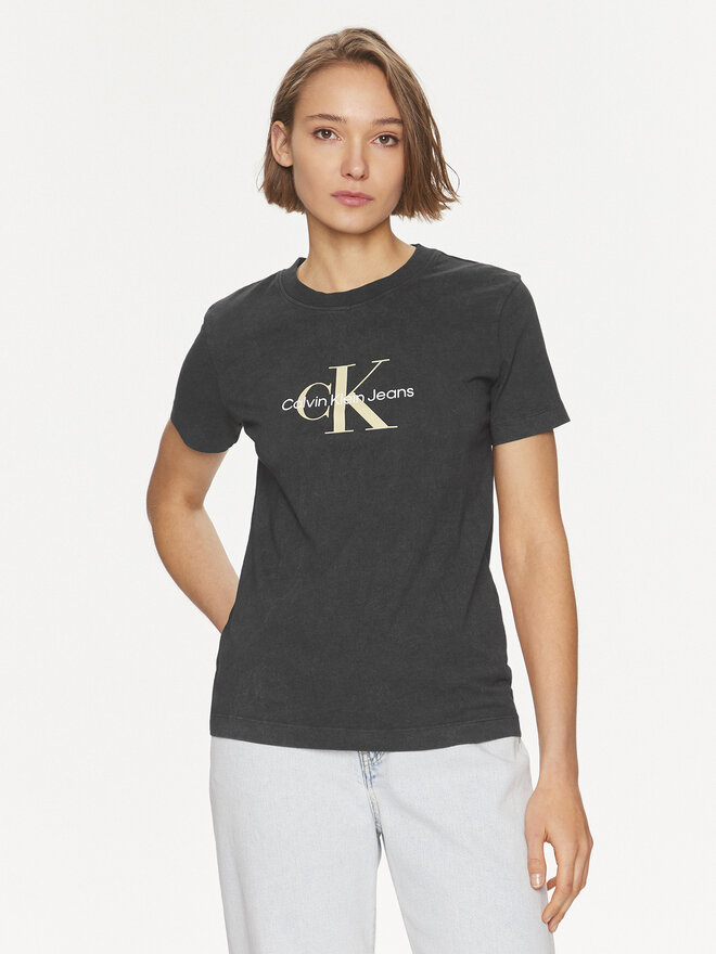 Calvin Klein Jeans Calvin Klein Jeans T-Shirt Archival Monologo J20J223272 Schwarz Regular Fit