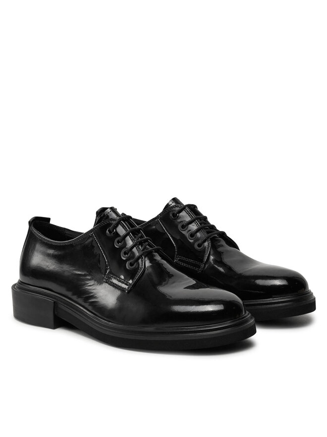 Calvin Klein Halbschuhe Calvin Klein Postman Derby Pat HM0HM01685 Schwarz