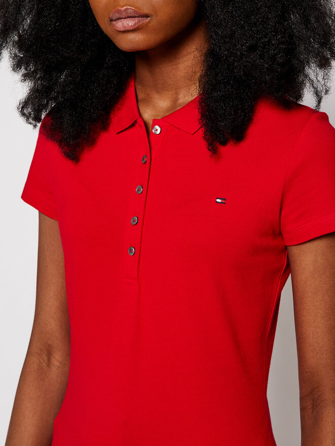 Tommy Hilfiger Tommy Hilfiger Poloshirt New Chaira 1M57636661 Rot Slim Fit