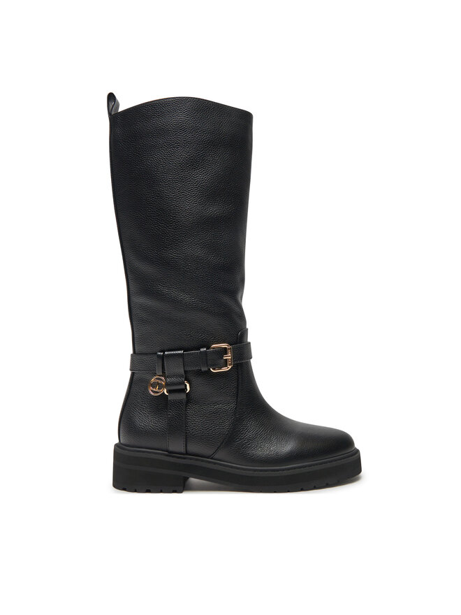 TWINSET Kozačky ve vojenském stylu TWINSET 242TGT172 Černá