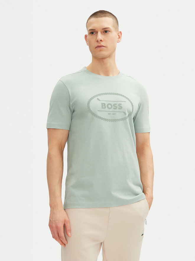 BOSS BOSS Camiseta 50537825 Verde Regular Fit