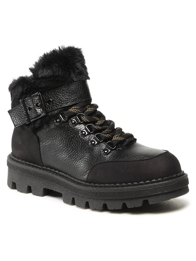 PINKO Pohodni čevlji Pinko Ortica Tronchetto AI 22-23 BLKS1 1H2131 A07H Črna
