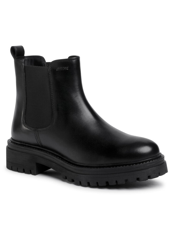 Geox Kotníková obuv s elastickým prvkem Geox D Iridea B D04HRB 00043 C9999 Černá