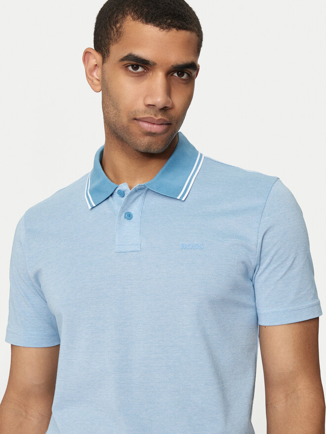 BOSS Boss Поло Peoxfordnew 50507814 Голубий Relaxed Fit
