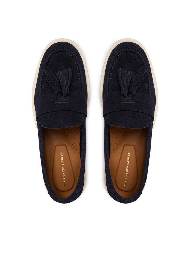 Tommy Hilfiger Mokassins Tommy Hilfiger Light Suede Tassel Loafer FW0FW09285 Dunkelblau