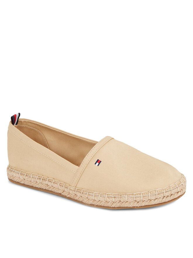 Tommy Hilfiger Espadrilky Tommy Hilfiger Basic Tommy Flat Espadrille FW0FW06497 Béžová