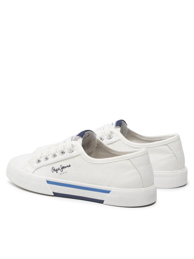 Pepe Jeans Πάνινα παπούτσια Pepe Jeans Brady Boy Basic PBS30527 Λευκό