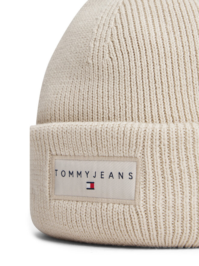 Tommy Jeans Шапкa Tommy Jeans Tjw Linear Beanie AW0AW17913 Écru