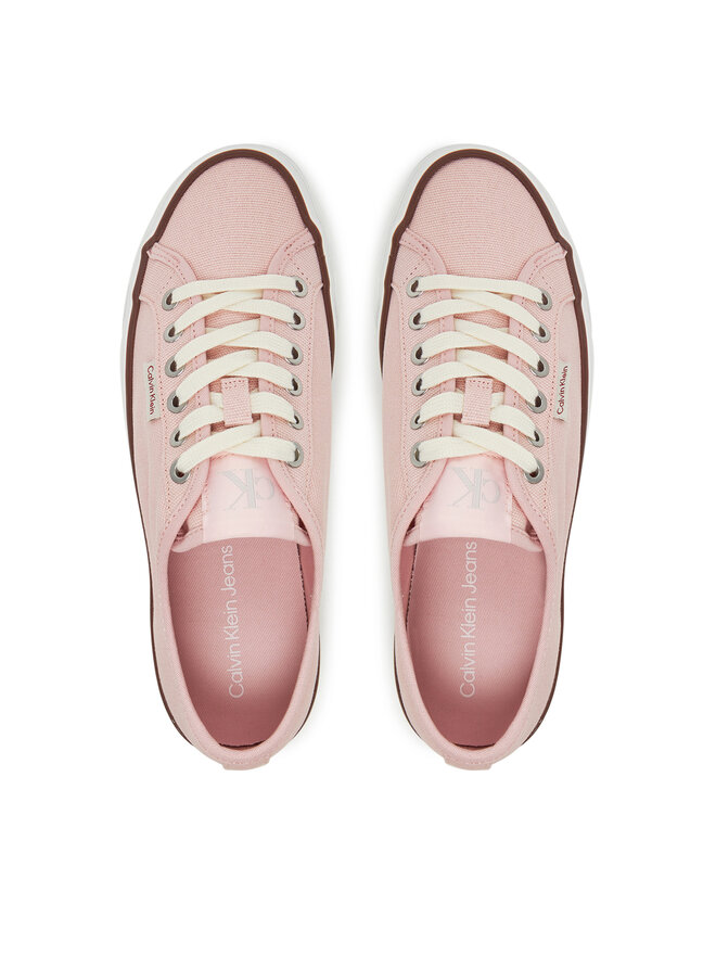 Calvin Klein Jeans Teniși Calvin Klein Jeans Vulc Flatform Ctn Logo Tag YW0YW01838 Roz