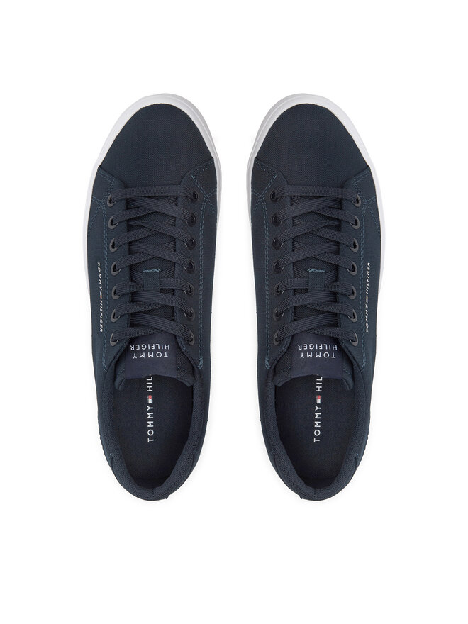 Tommy Hilfiger Tenisówki Tommy Hilfiger Th Hi Vulc Low Canvas FM0FM04882 Granatowy