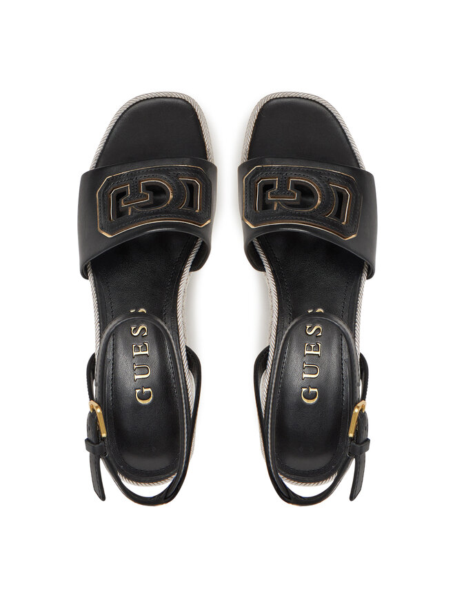 Guess Espadryle Guess FLJTAN LEA04 Czarny