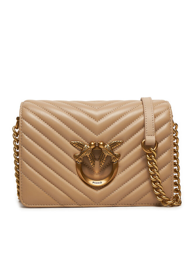 PINKO Handtasche Pinko Love Click Mini AI 24-25 PLTT 100067 A0GK Beige