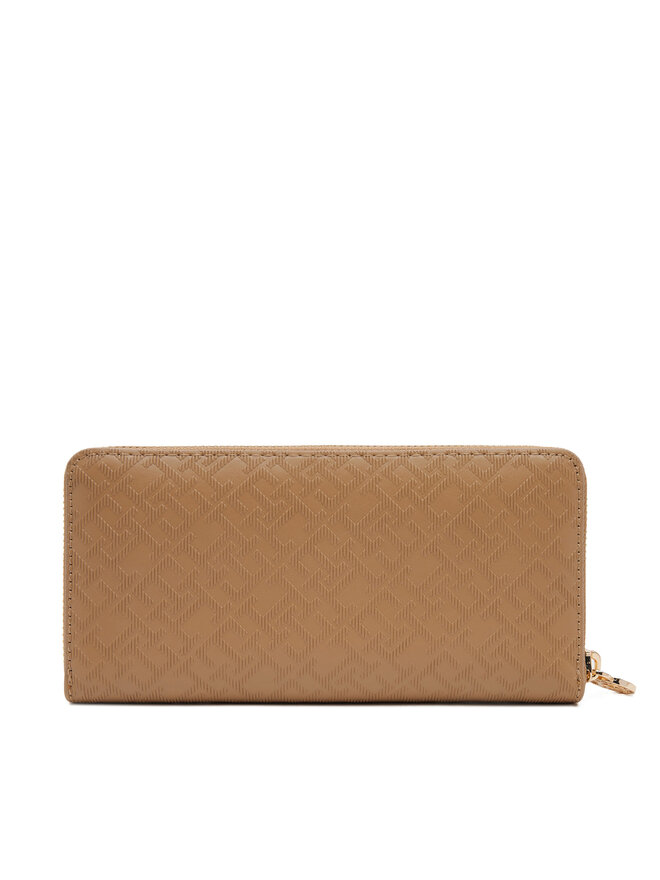 Tommy Hilfiger Cartera grande para mujer Tommy Hilfiger Th Distinct Lrg Za Mono AW0AW17258 Marrón