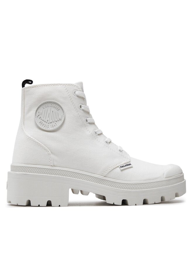 Palladium Schnürstiefeletten Palladium Pallabase Twill 96907-141-M Weiß