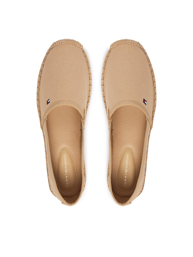 Tommy Hilfiger Espadrilles Tommy Hilfiger Flag Canvas Espadrille FW0FW08541 Beige