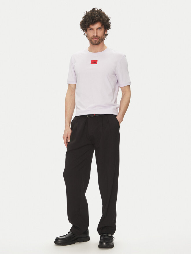 HUGO HUGO Футболка Diragolino212 50447978 Фіолетовий Regular Fit