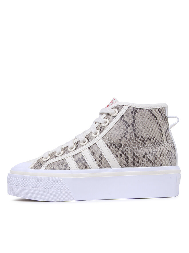 adidas Trampki adidas Nizza Platform Mid Shoes HQ1981 Beżowy