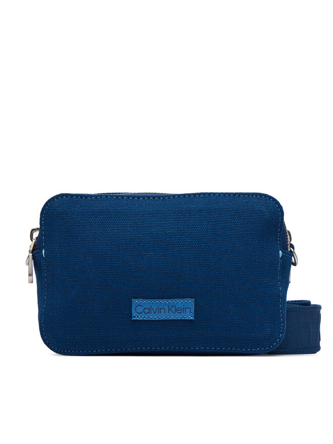 Calvin Klein Handtasche Calvin Klein Webbing Strap Canvas Camera Bag LV04F3385G Blau