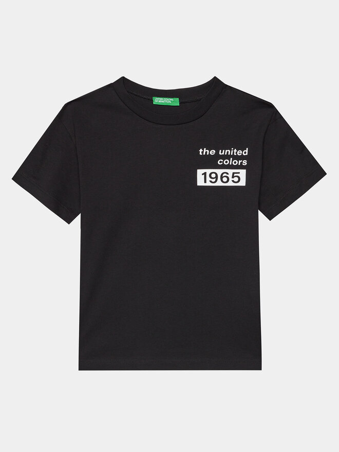 United Colors Of Benetton United Colors Of Benetton Marškinėliai 3096C10H2 Juoda Regular Fit