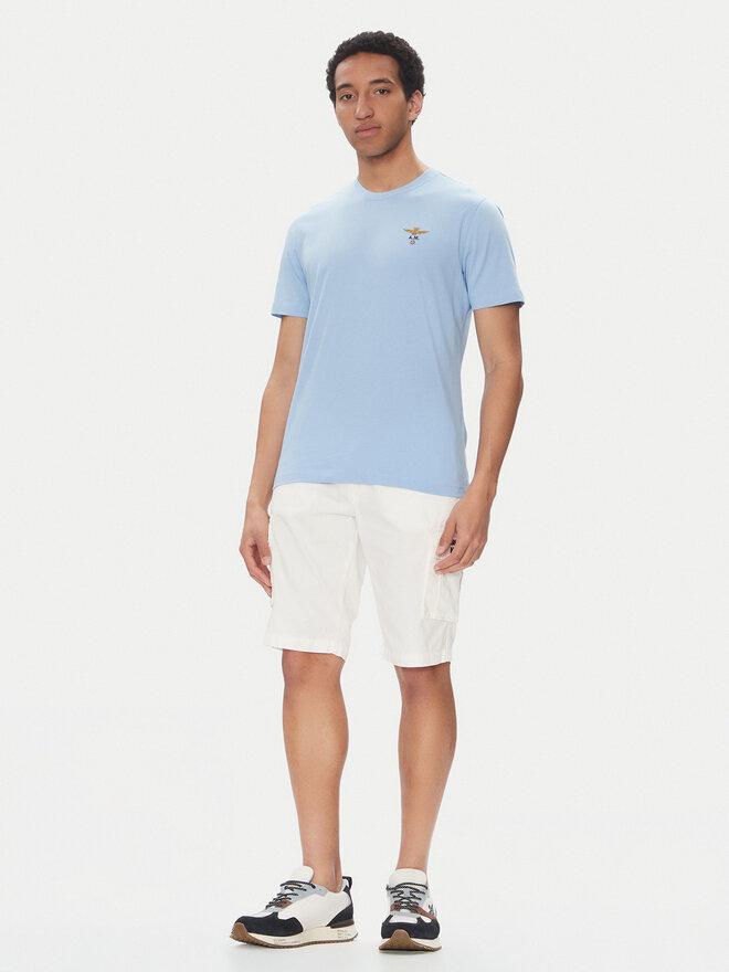 Aeronautica Militare Aeronautica Militare Camiseta 251TS1580J372 Celeste Regular Fit