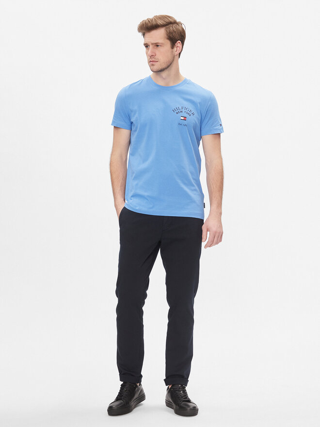 Tommy Hilfiger Tommy Hilfiger Marškinėliai Arch Varsity Tee MW0MW33689 Tamsiai mėlyna Regular Fit