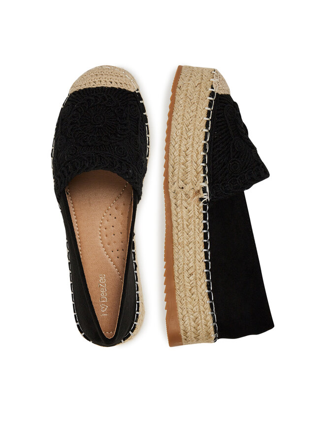 DeeZee Espadrilles DeeZee LE601-66 Fekete