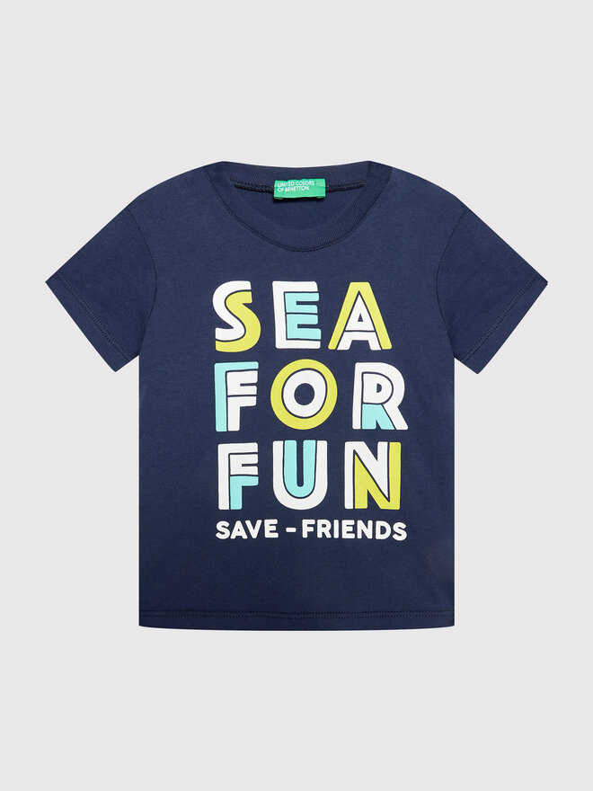 United Colors Of Benetton United Colors Of Benetton T-Shirt 3096C15AY Dunkelblau Regular Fit
