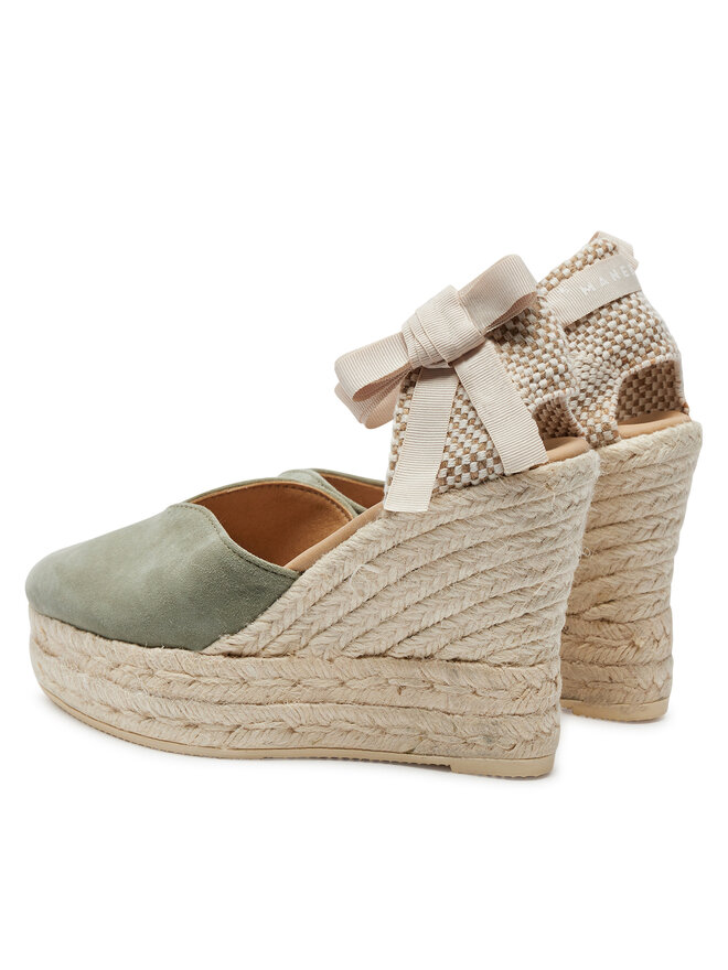 Manebi Espadrilles Manebi Hamptons Heart-Shaped Wedge Espadrilles W 0.1 WH Zöld