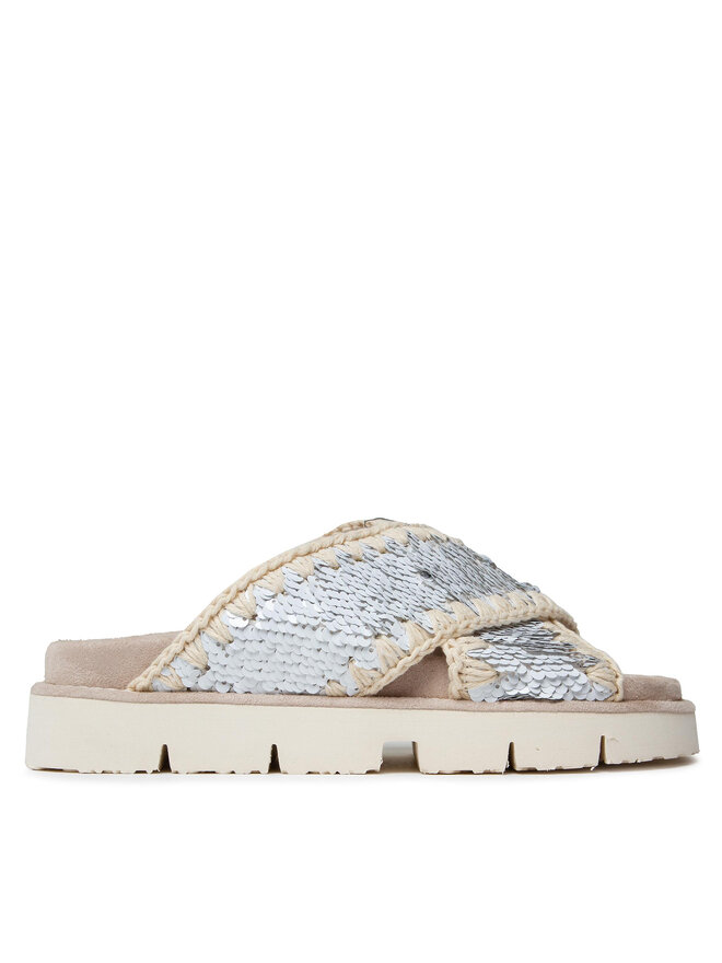 Mou Şlapi Mou Criss Cross Bio Bio Sandal Plain SW461000G Alb