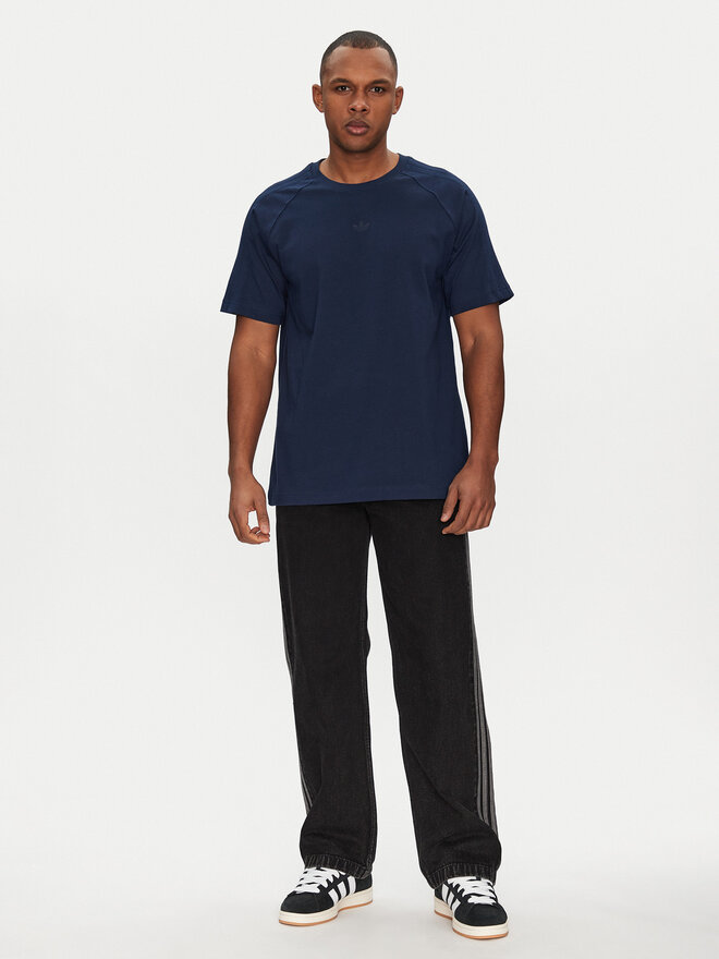 adidas adidas Marškinėliai Premium Essentials JD3279 Tamsiai mėlyna Loose Fit