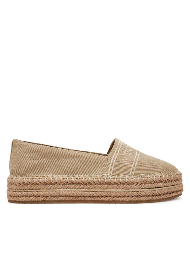 Tommy Hilfiger Espadryle Tommy Hilfiger Denim Platform Espadrille FW0FW08543 Beżowy