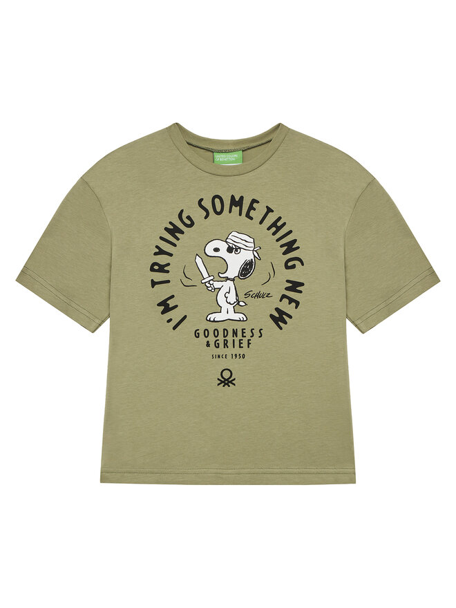 United Colors Of Benetton United Colors Of Benetton Camiseta 3X1SC10NI Verde Regular Fit
